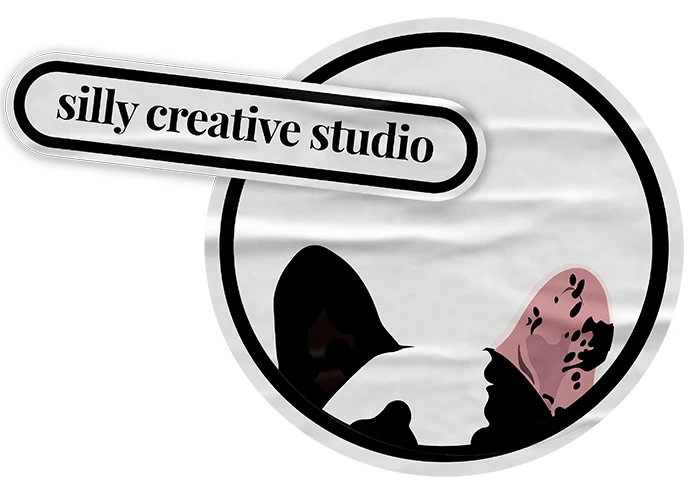 Sticker Frenchie and Silly Logo